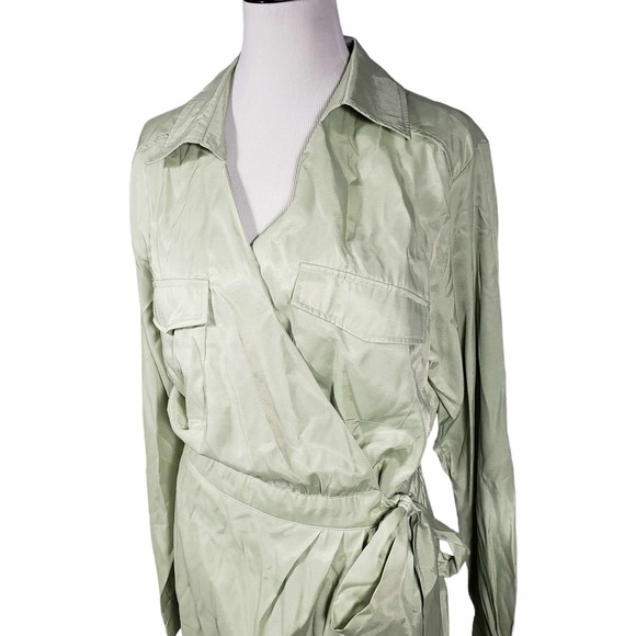 Fashion Nova Plus 2X Sage Green Easy Love Maxi Dress NWT AS IS - Picture 3 of 11